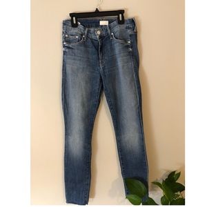 MOTHER light wash skinny jeans